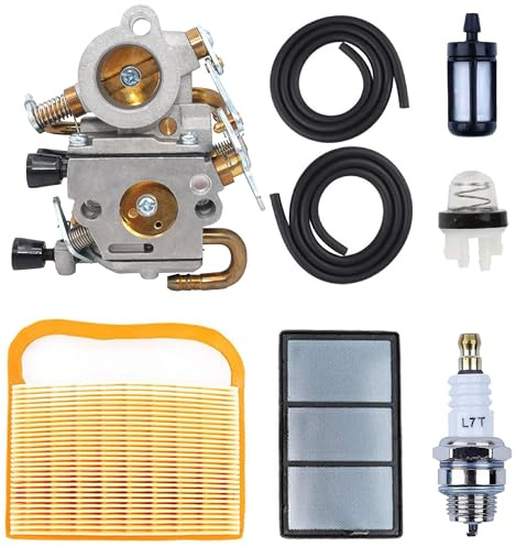 Hippotech Carburateur C1Q-S118 avec kit de mise au point du filtre à air pour STIHL TS420 TS410 TS410Z TS420Z Scie à tronçonner pour béton remplace 4238120 0600