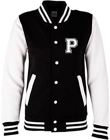EZYshirt® Personalisierte Kinder College Jacke mit Initiale College Jacke Kinder | Jungen & Mädchen Baseball Jacke