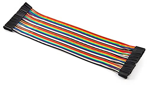Chanzon 40pcs 20cm long Female to Female Header Jumper Wire Dupont Cable Line Connector 40 pin Ribbon Solderless Multicolored for Arduino Raspberry pi Electronic Breadboard Protoboard PCB Board