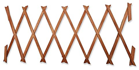 Schone Treillis extensible en bois - Pratique et durable - Extensible jusqu'à 1,5 m - Pour plantes grimpantes, jardin et terrasse (neutre)