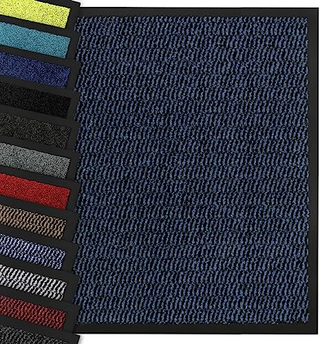 Nova Forma Schmutzfangmatte Star - Sauberlaufmatte meliert - Blau 60x90 cm | Klassische Fußmatte in vielen Größen für innen und außen - Türmatte für Eingangsbereiche - Fußabstreifer für Haustür