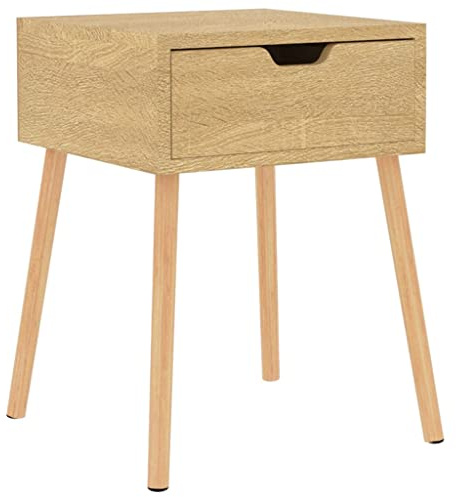 vidaXL Sängbord sonoma ek 40x40x56 cm spånskiva, nattduksbord, sidobord, sido bord, sovrumsbord, telefonbord, bord, småbord, små bord