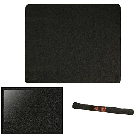 LucaHome - Alfombrilla para Barbacoa ignifuga XXL 120x100cm | Protector Suelo Barbacoa Exterior Negro | Alfombra chiminea