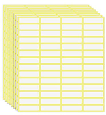 840 Stück 38x13mm Etiketten Selbstklebend zum Beschriften, Universal Aufkleber Etiketten Haushaltsetiketten Tiefkühletiketten Adressetiketten für Flaschen, Aktenordner, Glasboxen, Schule, Büro, Küche