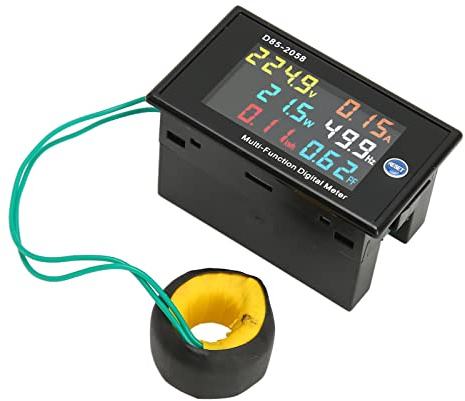 Contatore CA, Corrente CA Tensione Amperaggio Potenza Energia Misuratore di Pannello Display Digitale LCD Amperometro Voltmetro Multimetro Monitor di Energia Elettrica (CA40‑300 V 0,00-110,0 A)