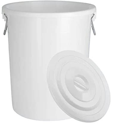 Contenedor de Residuos Bote de basura de 50/60/100/160/280L, bote de basura comercial de gran capacidad con tapa, bote de basura grueso for cocina doméstica, bote de basura Industrial redondo Cubo de