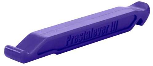 Prestalever GO – 5-in-1 Multi-Tool Tire Lever for Bikes, IndeGO Purple, Tire Remover, Installer, Presta Valve Core Tool, Quick-Link Chain Breaker & Tubeless Tire Plugger Adapter