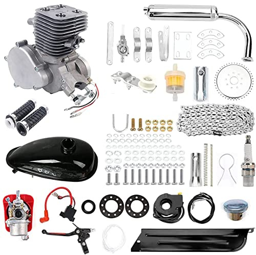 DDBESSIC 100cc Bicycle Engine Kit 2 Stroke Upgraded Bicycle Motor Kit Bike Modified Full Air-Cooling Motor Bike Modified Set for 26inch/28inch Bikes, 36Tooth Chain