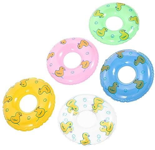 PRETYZOOM Zubehör Für Minipuppen 5 Stück Mini-Schwimmring Aufblasbarer Schwimmring Puppen Schwimmbad Partyzubehör Baby-Pool-Schwimmer Für Ring Kunststoff Mini-Schwimmschlauch