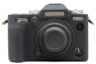 Rieibi Fuji XT5 X-T5 Hülle, weiche Silikon-Schutzhülle für Fujifilm XT5, leichte Kameratasche, Schwarz