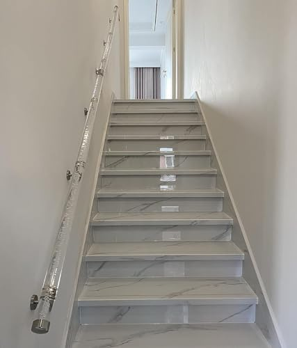 Corrimano Scale Corrimano Per Scale Interne In Acrilico Trasparente Con Staffe In Argento, 2 Piedi/3 Piedi/4 Piedi/5 Piedi/6 Piedi/8 Piedi/10 Piedi/12 Piedi/15 Piedi/18 Piedi/20 Piedi Corrimano Per Sc