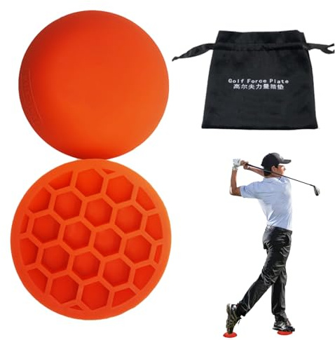 Kasmole Golf Force Plate | Reusable Ground Reaction Force Golf Putting Trainer Force Rubber Golf Swing Step Pad Golf Training Aid Accessories - Improve Your Golf Swing Putting Skills
