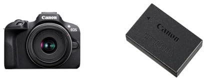 Canon EOS R100 + RF-S 18-45mm F4.5-6.3 IS STM Lens - Entry-level Mirrorless Camera designed for families to capture life long memories & LP-E17 Battery Pack for EOS M3