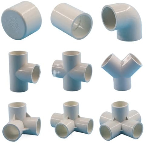 Weiße PVC-Rohrverschraubungen, gerader Winkel-T-Kreuzverbinder, Wasserrohr-Adapter, 3, 4, 5, 6 Wege, Verbindungen 20/25/32 mm (Color : Union Joint, Size : 25MM_1PC)