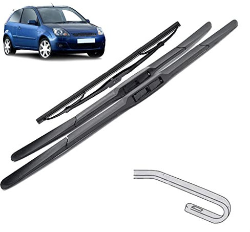 WEHOMY Scheibenwischer Vorne Und Hinten Wischerblätter Set Für Ford Für Fiesta 5 Fließheck 2003 2004 2005 2006 2007 2008 22 16 11 
