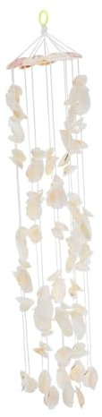 Gogogmee Muschel Windspiel Für Tür Und Fenster Weißes Natürliches Conch Windspiel Aus Handgefertigtem Material Mit Kunststoffring Zum Aufhängen Dekorative Klangglocke Für Zuhause Und Garten