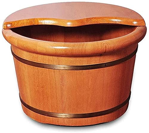 WADRBSW Fußbadewanne aus Holz, Geschenk für den Haushalt, Fußbadewanne aus Holz, Sauna-Fußbadewanne aus Holz, Massage, Spa, Sauna, EinweichenHandgefertigte Fußbadewannen aus Holz, Fußbad mit Vision