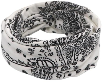Kabelife Loop Schal für Damen Herren Schlauchschal Rundschal Multifunktionstuch Schal & Mütze Rundschal Halstuch Loop Vintage(Weiß)