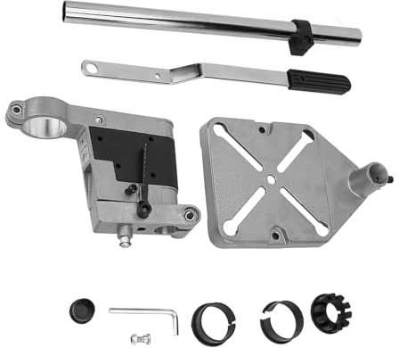 Drill Press Adapter for Hand Drill, Adjustable Drill Press Stand Depth 60mm Bench Clamp Workbench Repair Tool with Solid Bar & Sturdy Base for Home Workshop