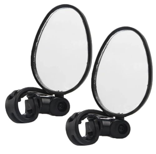 AESRTMJ Universal-Fahrradspiegel Für Fahrrad Und Motorrad 360° Drehbar Verstellbar Für Fahrradfahren Fahrradspiegel Lenkerrückspiegel(Black-B)