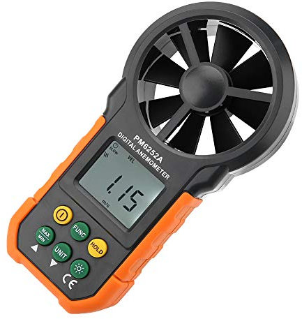 PM6252A Digitales Windgeschwindigkeitsmessgerät, Luftvolumenmessung, Anemometer, Handanemometer, Niedrige Temperatur