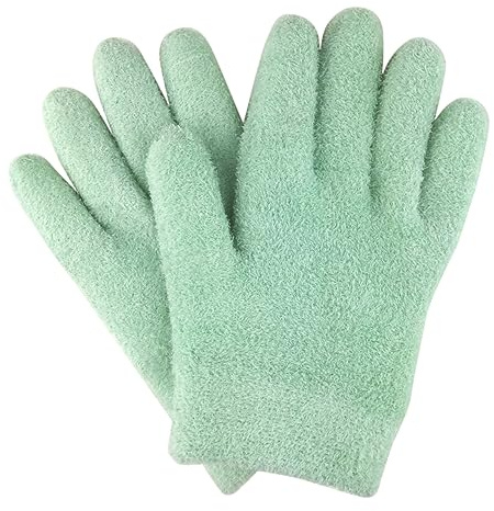 Guanti Esfolianti Gel per Mani e Piedi 2 Paia Verdi | Spa e Cura a Casa, Tessuto-gel Effetto Idratante e Nutriente, per Flessibilità della Pelle