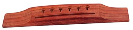6 String Redwood Guitar Saddle Bridge Gq297 for Acoustic Guitar | Red Finish, Vintage Look, DIY Replacement Part, Sturdy Structure, Easy Mount, Good Sound Quality