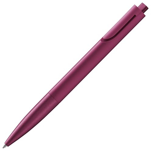 Lamy noto burgundy Kugelschreiber - puristischer Kuli mit Gehäuse aus Kunststoff in Dreiecksform - Clip entsteht aus der Gehäusekontur - inkl. Großraummine M 16 in Strichbreite M in schwarz