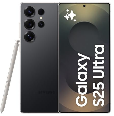 Samsung Galaxy S25 Ultra Smartphone AI, 3 anni di Garanzia del produttore, Display 6.9'' QHD+ Dynamic AMOLED 2X, Fotocamera 200MP, RAM 12GB, 512GB, 5.000 mAh, Titanium Black [Versione italiana]