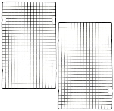 2 Pack Cooling Rack for Baking - 16 x 10 Stainless Steel Wire Tray Cookie Drying Rack for Baking, Cake Cooling, Roasting Rack (Large)