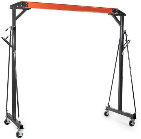 JKELPV engine crane 1Ton Adjustable Steel Gantry Crane Portable Shop Lift Hoist Frame Only Rated 2000 LB Heavy-duty Steel Electric Hoists