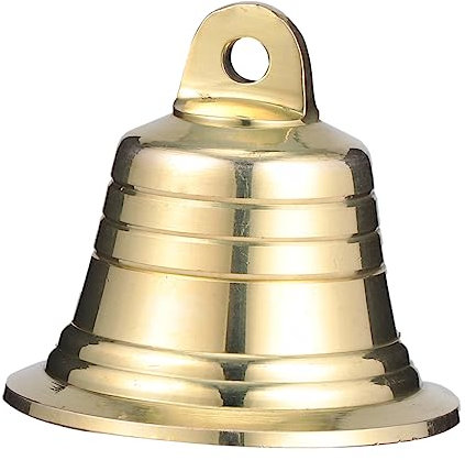 GRIRIW 1pc Handwerk Glocken Dekorative Messing Glocke Goldene Finish Für Weihnachten Dekorationen Kreative Glocke