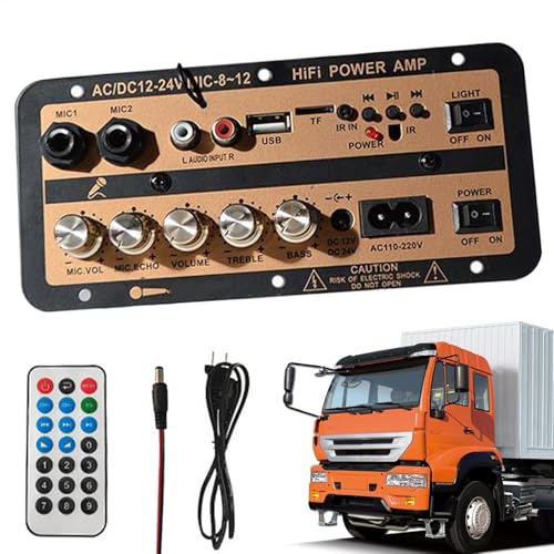 Amplificatore audio per auto, amplificatore audio per auto, 12 V e 24 V, modulo audio stereo digitale, kit elettronico, altoparlante senza fili, scheda per la modifica degli altoparlanti per auto