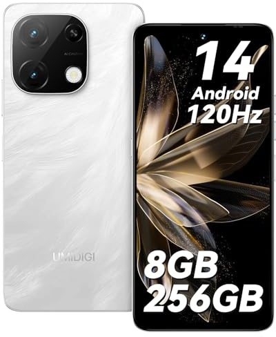 UMIDIGI Smartphone Android 14, 8 (4+4) + 256 Gb/1 TF TF, vit