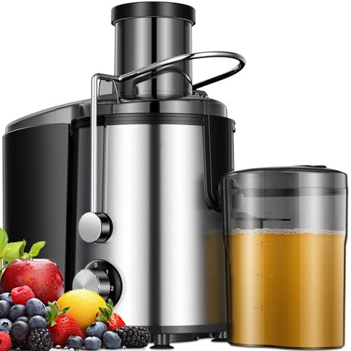 Juicer Machines, 800W Juicers with 3 Speed Control for Fruit and Vegetables,Higher Juice Yield Extractor Machine, Stainless Steel Centrifugal Juicers