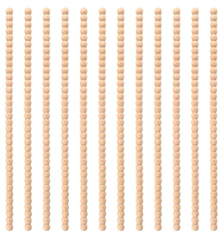 12pcs Moulures Décoratives en Bois Perlé | 40cm Long Demi-Rondes Moulure Decorative Bois pour Meuble pour Mur Porte Fenêtre Armoire Étagère Décoration DIY