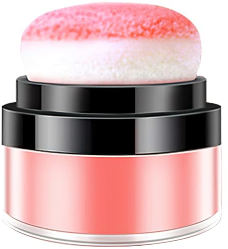 Colorete de Cojín Natural para Mujer, Rubor Compacto de Plástico | Cabezal en Forma de Hongo con Borla Delicada, Textura Pequeña y Bonita, Aspecto Único para Obsequio