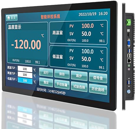 LADECNERHT Touch Screen per Computer Industriale, Panel Pc Industriale con Touch Screen a 10 Punti, all-in-One Ip65, per Chioschi E Fabbriche, Windows 10 27inch-i5-4200U(4GRAM+128GSSD)