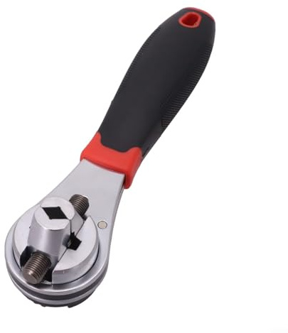 Llave de trinquete ajustable, llave combinada métrica de liberación rápida de 6-22 mm para reparación de automóviles, uso doméstico y taller, ergonómica de dos tonos