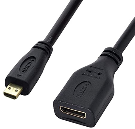 CY Micro HDMI 1.4 macho tipo d a tipo C Mini HDMI 1,4 hembra Cable de extensión para PC portátil HDTV 10 cm