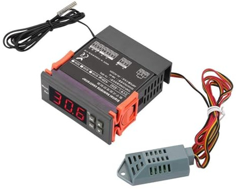 Broco Controlador de Humedad de 220V Rango de Humedad en Aire WH8040 Controlador Digital de 1% -99% de Humedad Relativa HM-40 Tipo de Sensor