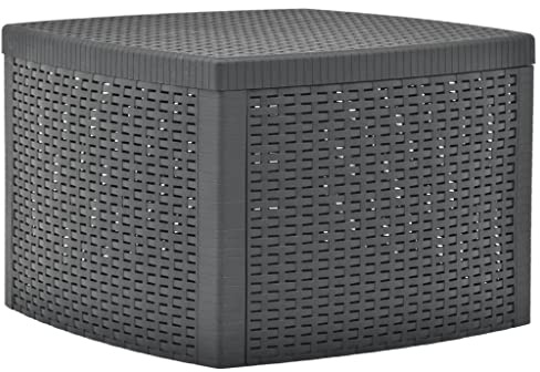vidaXL Beistelltisch Anthrazit 54×54×36,5 cm Kunststoff