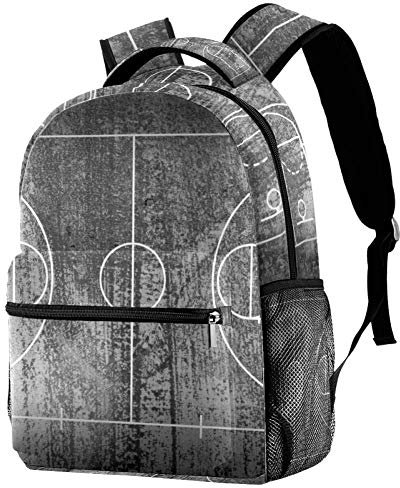 LORVIES Basketball Court Retro Backgroun Casual Rucksack Schulterrucksack Büchertasche für Schule Studenten Reisetaschen