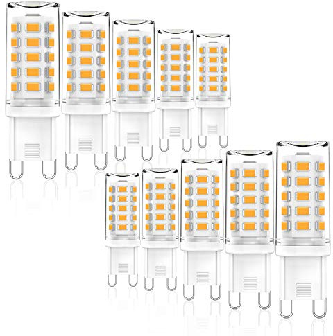 CHEERBEE G9 LED Warmweiß Dimmbar 3W ersetzt 40W Halogenlampe, 10er Pack | G9 LED Leuchtmittel 2700K, 325LM, 230–240V, kein Flackern, G9 Glühbirne Kein Flackern, Enegiesparende Kleine Lamp