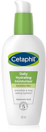 Cetaphil Daily Hydrating Face Moisturiser, 88ml, For Sensitive Skin, With Hyaluronic Acid