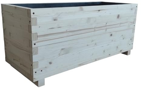 TOTAL WOOD 2012 Pflanzgefäß aus Holz mit Topfhülle Pflanzentopf mit Innenhülle 70x40x40 cm Verwendung im Innen- und Außenbereich