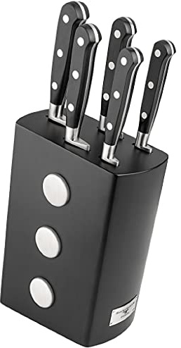 Rockingham Forge 6-Piece Knife Block Set - 5 Kitchen Knives & Block, Fully Forged, Pakkawood Handles,RF-9009/6B