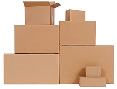 BBGS Umzugskartons Stark Extra Groß Pappkarton, Verpackung Ziehen Um Hausboxen Doppelwandig Umzug Von Postfächern Kleine Verpackungsbox, Packung mit 10 (Size : 53 * 29 * 37CM)