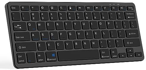 CC Store Wireless Bluetooth Keyboard,Ultra-thin Connection to Multi Devices with iOS/Android/Windows System Rechargeable Keyboard for iPad/iPhone/PC/Laptop/Smartphone/Tablet/Computer QWERTY UK Layout
