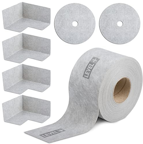Juego de cinta de sellado para esquinas interiores, manguitos de pared, sellado bajo azulejos, para interior y exterior, ducha, baño, balcones, G3